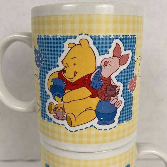 Disney Winnie the Pooh Mugs Cup Set of 2 Coffee Tea Cocoa Tigger Piglet 10 ounce - Picture 7 of 8